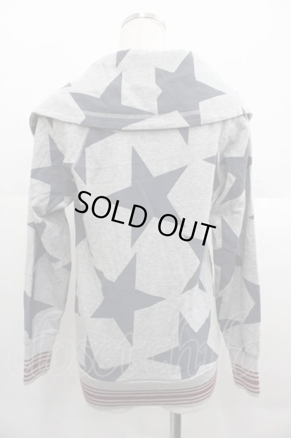 画像2: ヴィヴィアンウエストウッド 中古 / スター柄ジップアップ  グレー  I-25-09-17-006-to-HD-ZI (2)