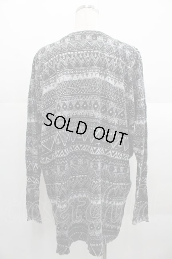 画像2: ヴィヴィアンウエストウッド 中古 / 総柄ロングカットソー 2 黒X白  I-25-09-17-007-to-HD-ZI (2)