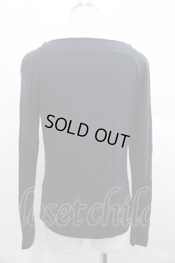 画像2: ヴィヴィアンウエストウッド 中古 / 裾単色オーブ刺繍カットソー 2 黒  I-25-09-17-009-to-HD-ZI (2)