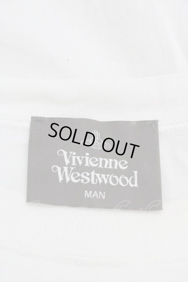 画像5: ヴィヴィアンウエストウッド MAN 中古 / 単色オーブ刺 半袖Tシャツ  ホワイト  I-25-09-17-001-ts-HD-ZI (5)