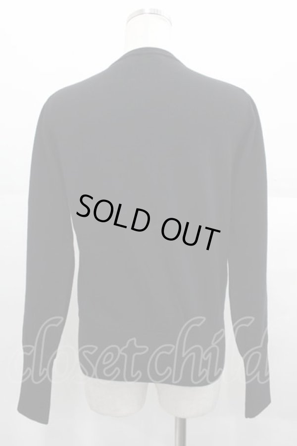 画像2: ヴィヴィアンウエストウッド 中古 / 単色オーブ刺 Vネックカーディガン 3 ブラック  I-25-09-17-011-to-HD-ZI (2)