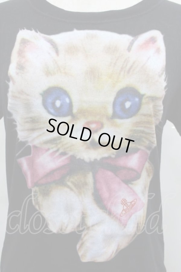 画像3: ヴィヴィアンウエストウッド 中古 / プレシャスキティＴシャツ  黒Ｘブラウン  I-25-09-17-012-to-HD-ZI (3)