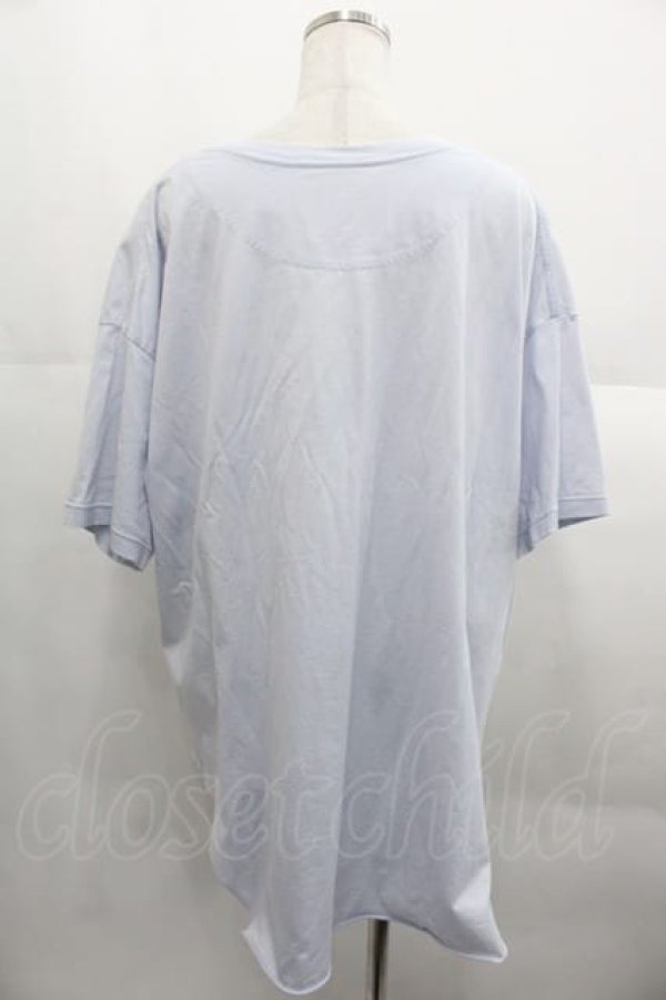 画像2: ヴィヴィアンウエストウッド 中古 / オーガニック天笠ペインティングバニーラウンドヘムTシャツ 00 サックス  I-25-09-17-013-to-HD-ZI (2)