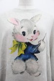 画像3: ヴィヴィアンウエストウッド 中古 / オーガニック裏毛PAINTING BUNNYクルーネックトップ 00 グレー  I-25-09-17-015-to-HD-ZI (3)