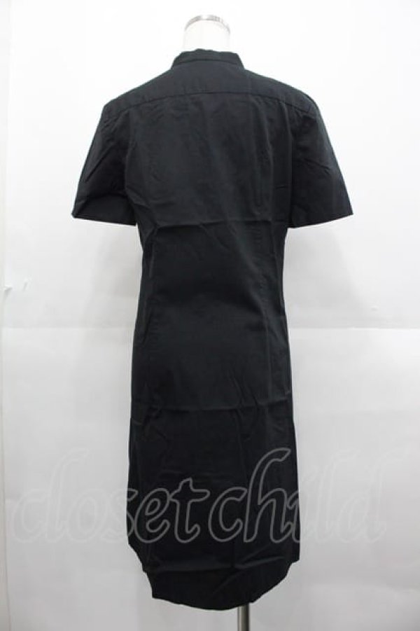 画像2: ヴィヴィアンウエストウッド 中古 / ハートフリル半袖シャツワンピース 2 ブラック  I-25-09-17-018-op-HD-ZI (2)