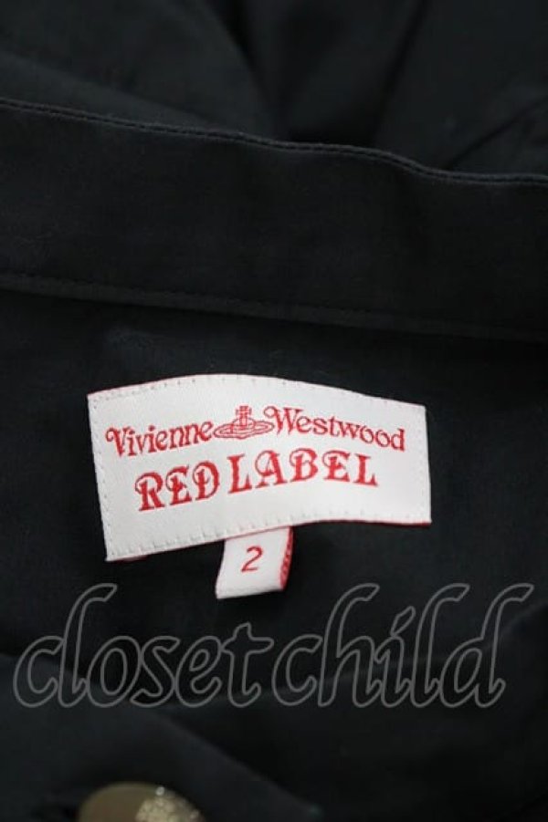 画像4: ヴィヴィアンウエストウッド 中古 / ハートフリル半袖シャツワンピース 2 ブラック  I-25-09-17-018-op-HD-ZI (4)