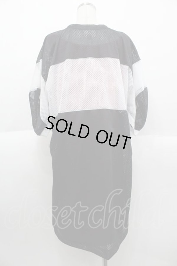 画像2: ヴィヴィアンウエストウッド 中古 / オーブメッシュ半袖ワンピース 00 黒Ｘ白Ｘ赤  I-25-10-22-019-op-HD-ZI (2)