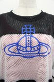 画像3: ヴィヴィアンウエストウッド 中古 / オーブメッシュ半袖ワンピース 00 黒Ｘ白Ｘ赤  I-25-10-22-019-op-HD-ZI (3)