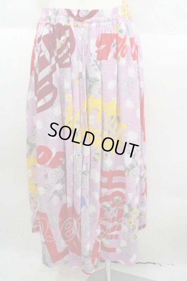 画像2: ヴィヴィアンウエストウッド 中古 / Blizzard Printスカート 00 ピンク  I-25-10-22-025-to-HD-ZI (2)