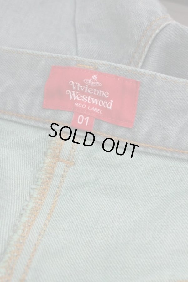 画像3: ヴィヴィアンウエストウッド 中古 / 後ロオーブ刺繍デニムパンツ 01 青  I-25-10-22-026-pa-HD-ZI (3)