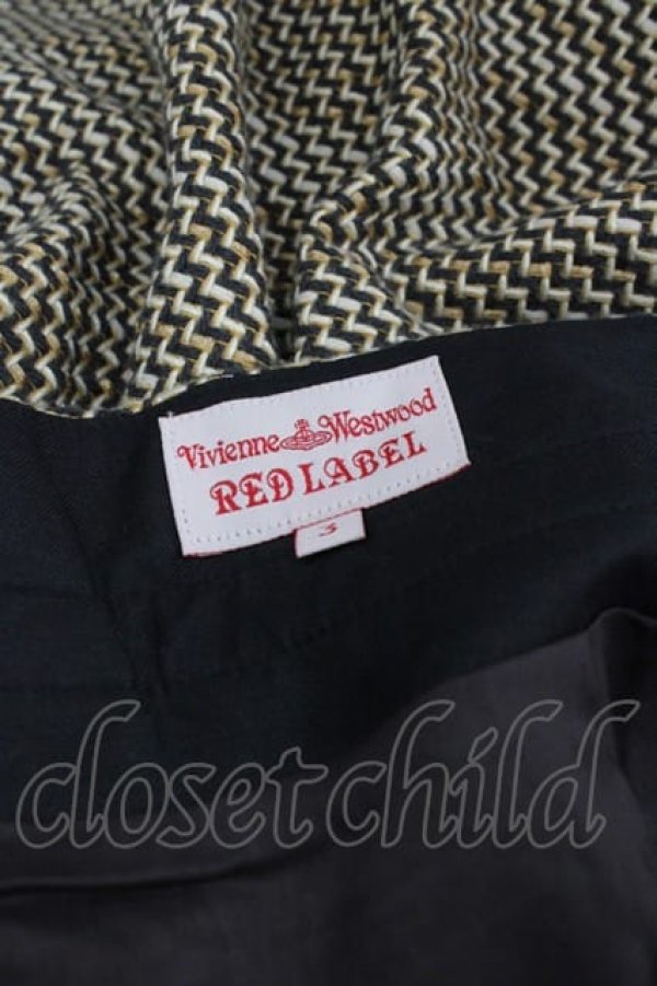 画像3: ヴィヴィアンウエストウッド 中古 / 総柄サイドリボンスカート 3 ブラウンＸ黒Ｘ白  I-25-10-22-028-sk-HD-ZI (3)