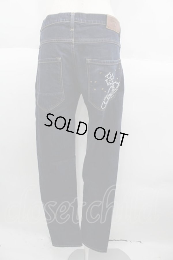 画像2: ANGLOMANIA 中古 / オーブステッチデニムパンツ 28 紺デニム  I-25-10-22-030-pa-HD-ZI (2)