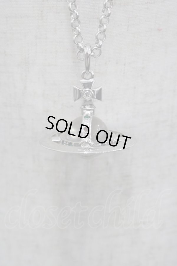 画像2: ヴィヴィアンウエストウッド 中古 / スモールオーブネックレス  シルバー  I-25-10-22-035-nl-HD-ZI (2)