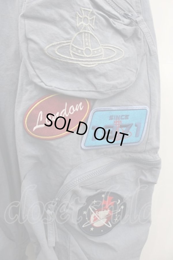 画像3: ヴィヴィアンウエストウッド 中古 / BADGES INTERGALACTIC TROUSERS 36 青  I-25-10-22-004-pa-HD-ZI (3)