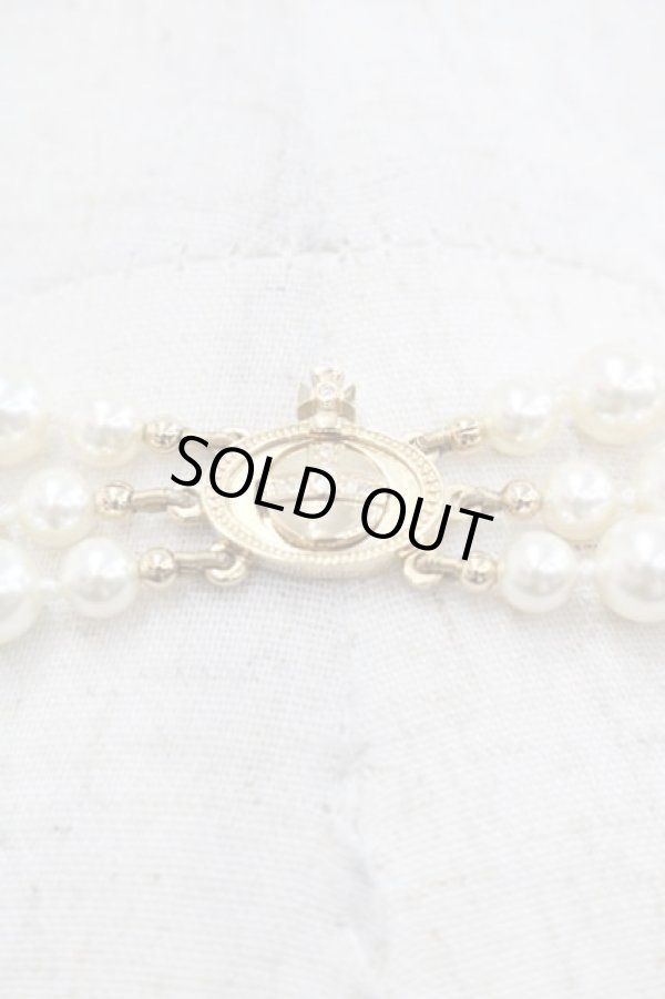 画像4: ヴィヴィアンウエストウッド 中古 / THREE ROW PEARL DROP CHOKER  ゴールド  I-25-10-22-037-ac-HD-ZI (4)