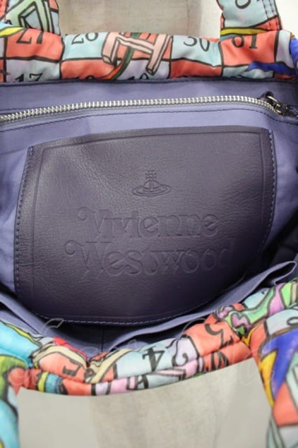 画像3: ヴィヴィアンウエストウッド 中古 / SNAKE SANDLADDERSバッグ  ピンKＸ青  I-25-10-22-039-ba-HD-ZI (3)