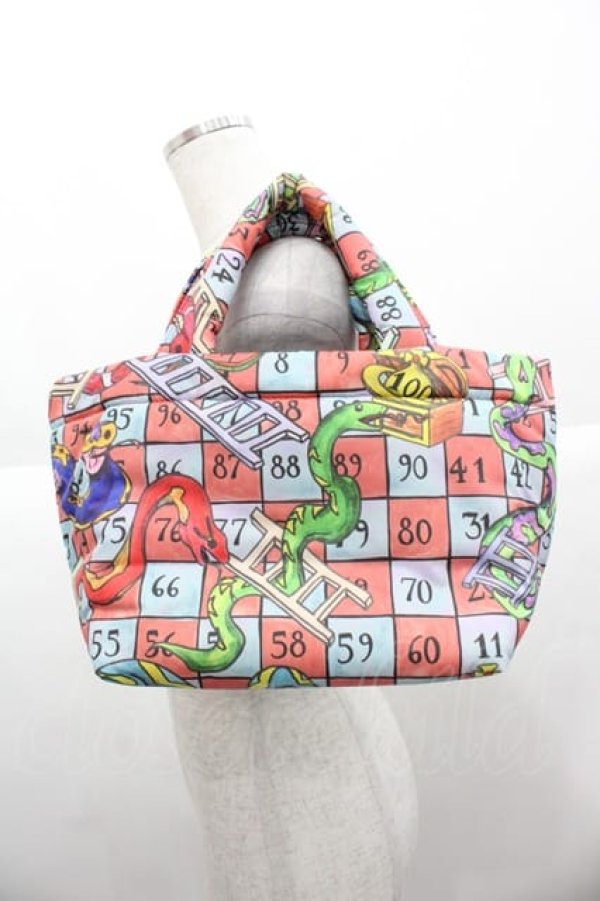 画像4: ヴィヴィアンウエストウッド 中古 / SNAKE SANDLADDERSバッグ  ピンKＸ青  I-25-10-22-039-ba-HD-ZI (4)