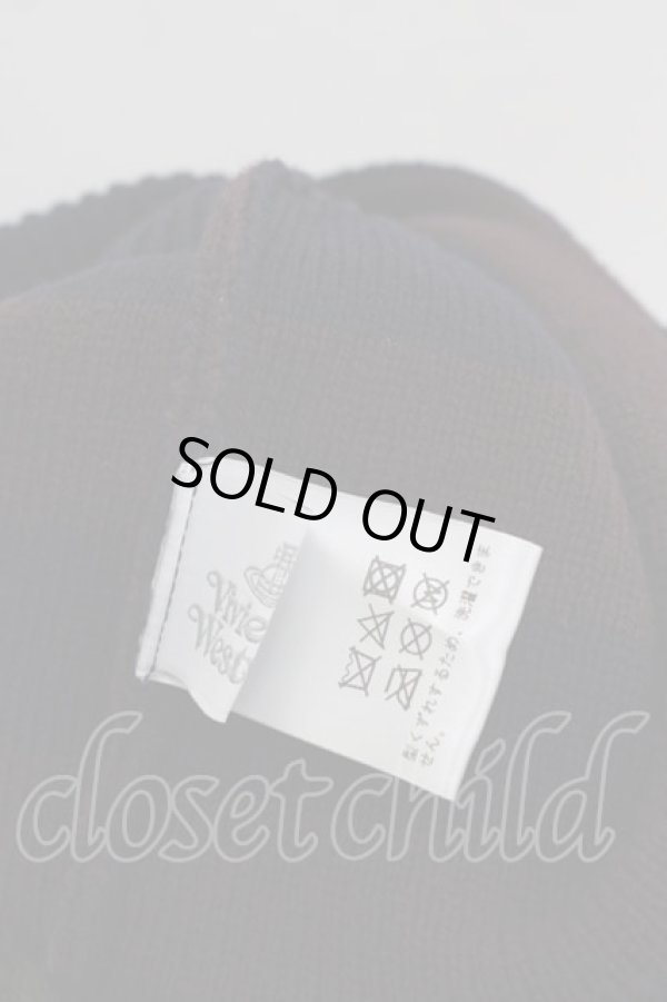 画像4: ヴィヴィアンウエストウッド 中古 / ORBフラップ付ワッチ  ネイビーＸボルドー  I-25-10-22-041-ha-HD-ZI (4)