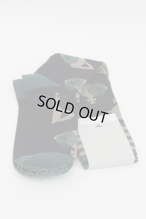 画像2: ヴィヴィアンウエストウッド 中古 / MULTI DOT ORBハイソックス  黒Ｘ緑  I-25-10-22-048-gd-HD-ZI (2)