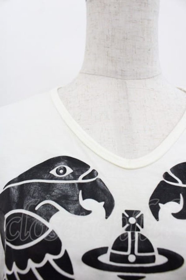 画像3: ヴィヴィアンウエストウッド 中古 / TWIN EAGLES Tシャツ L 白Ｘ黒  I-25-10-22-010-to-HD-ZI (3)