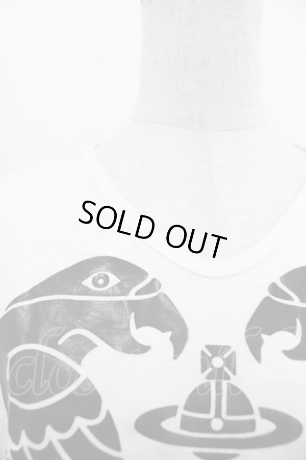 画像3: ヴィヴィアンウエストウッド 中古 / TWIN EAGLES Tシャツ L 白Ｘ黒  I-25-10-22-010-to-HD-ZI (3)