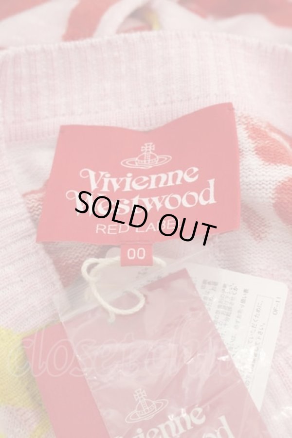 画像4: ヴィヴィアンウエストウッド 中古 / Blizzard Printニットカーディガン 00 ピンク  I-25-10-22-012-to-HD-ZI (4)