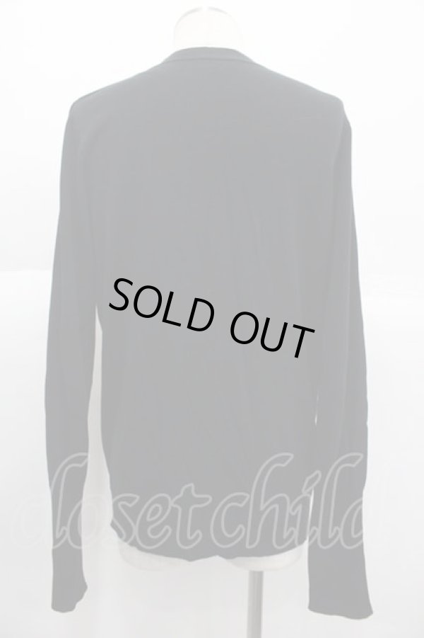 画像2: ヴィヴィアンウエストウッド MAN 中古 / オーブ刺繍ロングニットカーディガン 46 黒Ｘ白  I-25-10-22-002-to-HD-ZI (2)