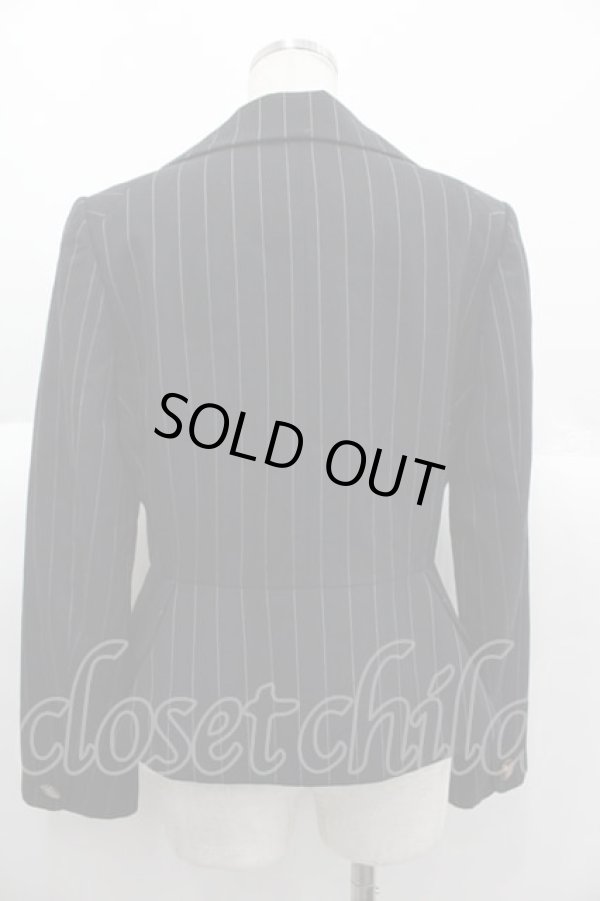 画像2: ヴィヴィアンウエストウッド 中古 / ストライプラブジャケット 3 黒Ｘ白  I-25-10-22-015-jc-HD-ZI (2)