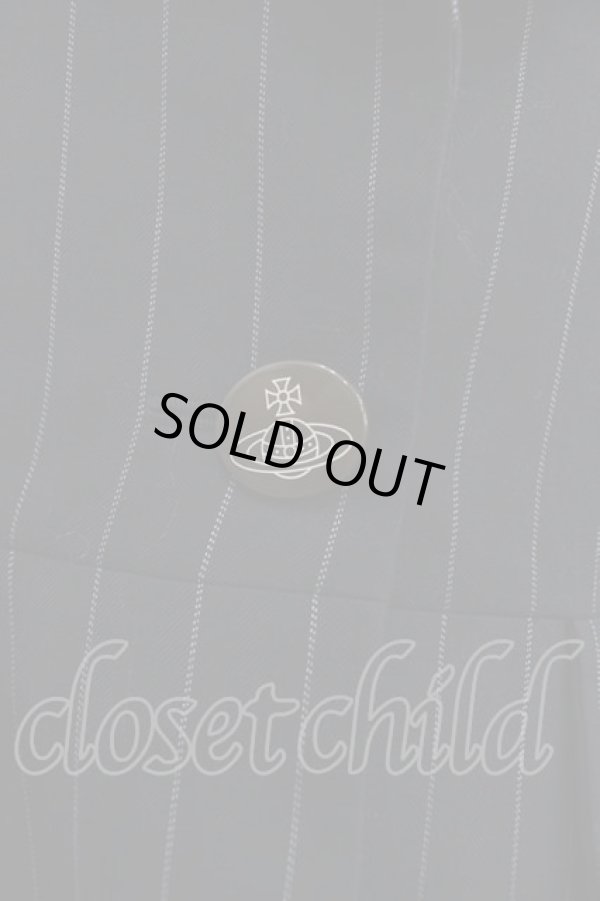 画像3: ヴィヴィアンウエストウッド 中古 / ストライプラブジャケット 3 黒Ｘ白  I-25-10-22-015-jc-HD-ZI (3)