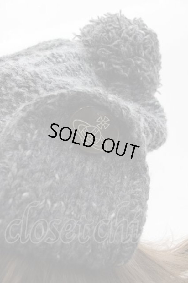 画像4: ヴィヴィアンウエストウッド 中古 / 2wayボンボン付キニット帽  グレー  I-25-11-19-021-ha-HD-ZI (4)