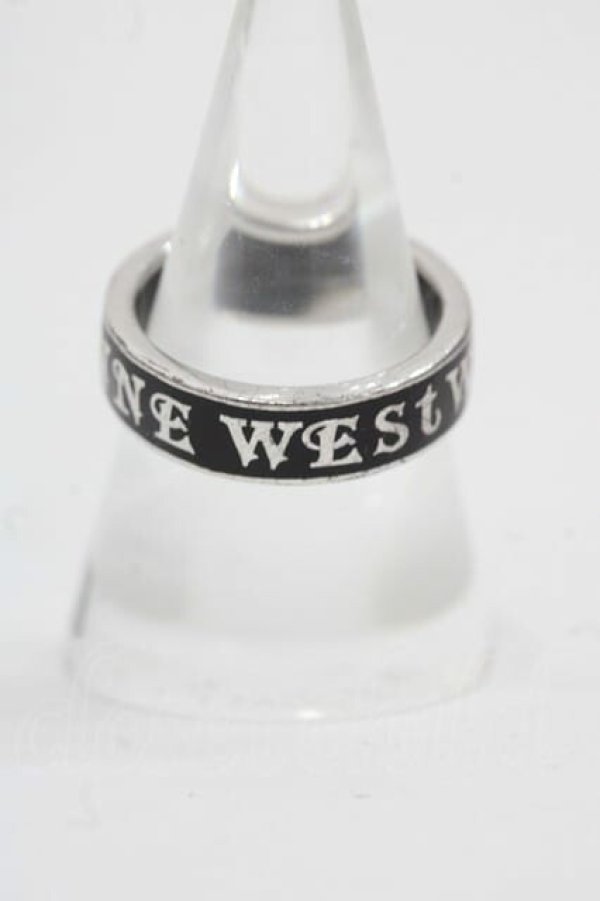 画像2: ヴィヴィアンウエストウッド 中古 / コンジットストリートリング L 黒Ｘシルバー  I-25-11-19-028-rg-HD-ZI (2)