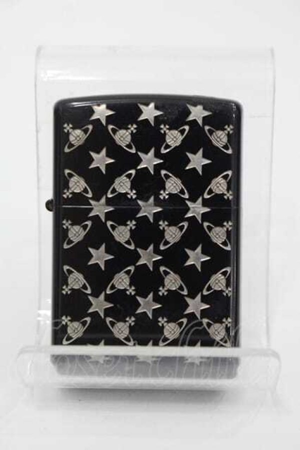 画像2: ヴィヴィアンウエストウッド 中古 / 星柄ジッポライター  黒Ｘシルバー  I-25-11-19-030-gd-HD-ZI (2)