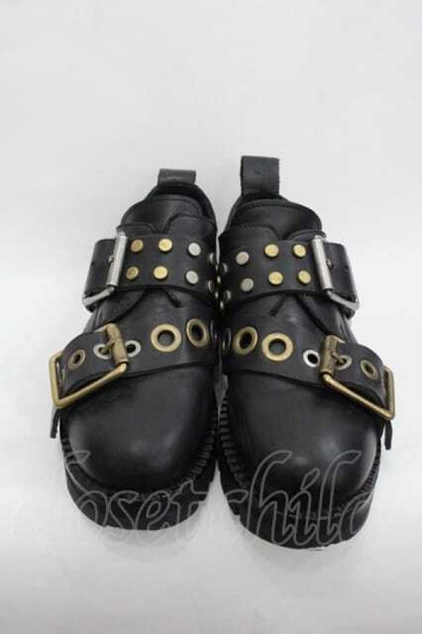 画像2: ヴィヴィアンウエストウッド 中古 / コンバットバックルブーツ 40 黒  I-25-11-19-040-sk-HD-ZI (2)