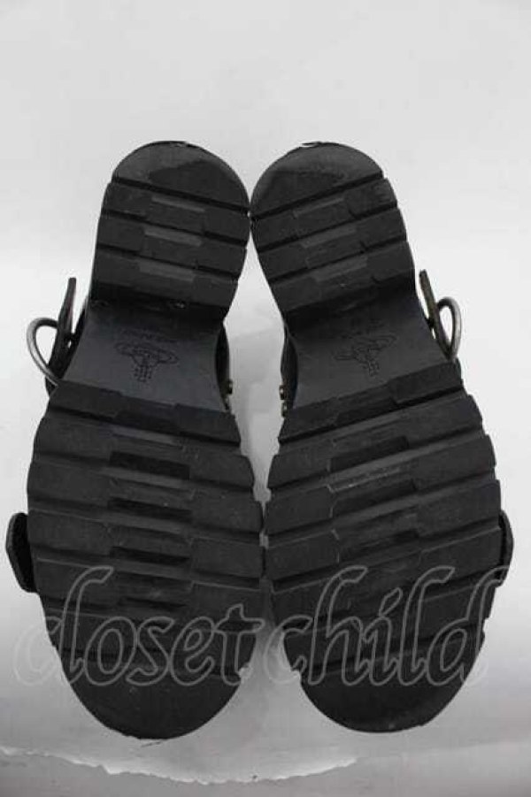 画像5: ヴィヴィアンウエストウッド 中古 / コンバットバックルブーツ 40 黒  I-25-11-19-040-sk-HD-ZI (5)