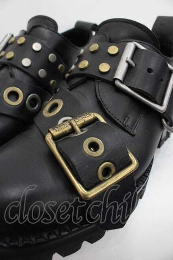 画像6: ヴィヴィアンウエストウッド 中古 / コンバットバックルブーツ 40 黒  I-25-11-19-040-sk-HD-ZI (6)