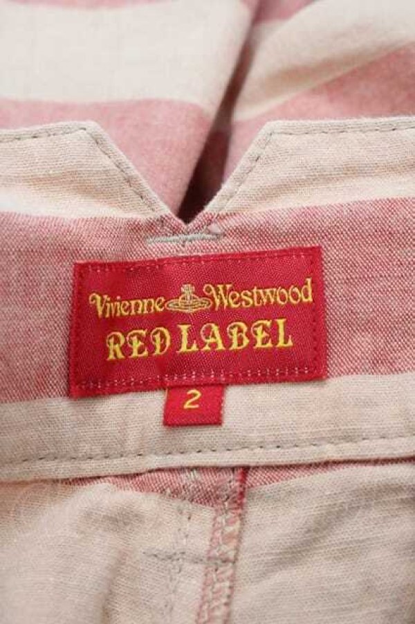 画像4: ヴィヴィアンウエストウッド 中古 / ボーダーパンツ 2 オレンジ  I-25-11-19-011-pa-HD-ZI (4)