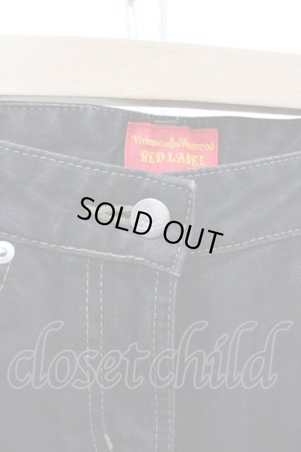 画像3: ヴィヴィアンウエストウッド 中古 / 後ロオーブ刺繍ポケットデニムパンツ 1 黒  I-25-11-19-012-pa-HD-ZI (3)