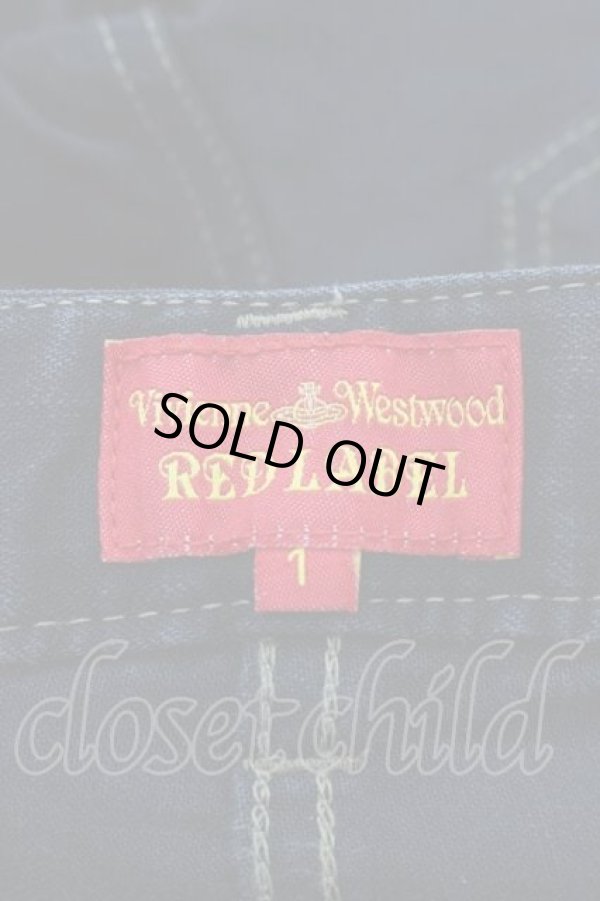 画像4: ヴィヴィアンウエストウッド 中古 / 後ロオーブ刺繍ポケットデニムパンツ 1 黒  I-25-11-19-012-pa-HD-ZI (4)