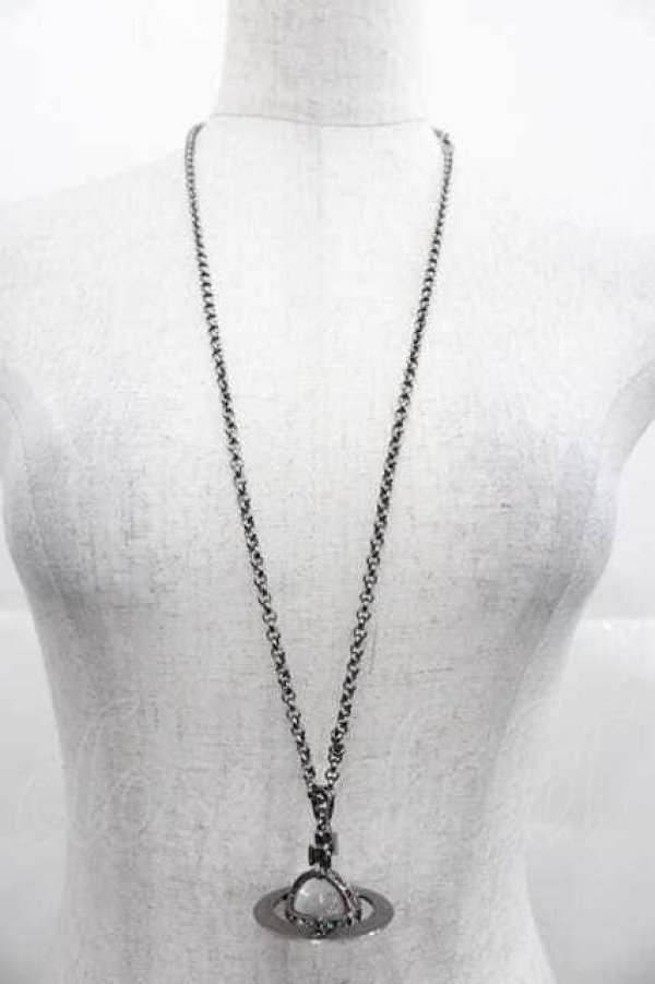 画像2: ヴィヴィアンウエストウッド 中古 / スモールオーブネックレス  ガンメタ  I-25-11-19-014-nl-HD-ZI (2)