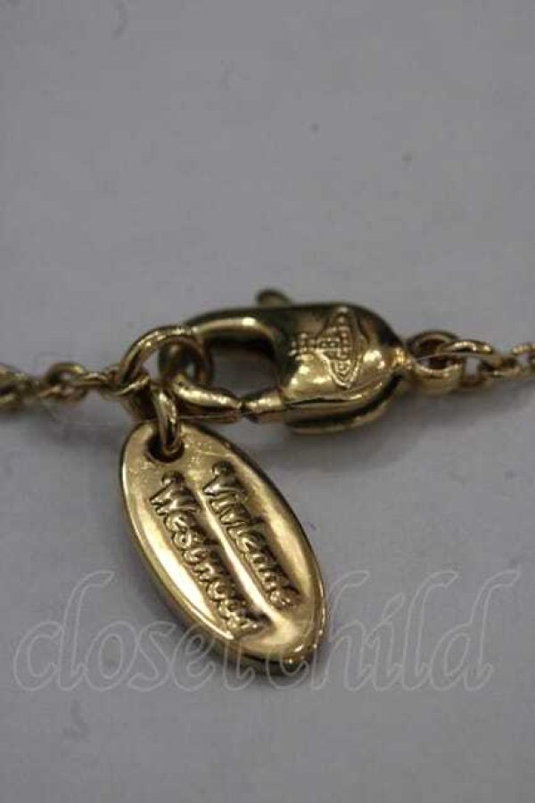 画像4: ヴィヴィアンウエストウッド 中古 / PETRAネックレス  青Ｘゴールド  I-25-11-19-015-ac-HD-ZI (4)