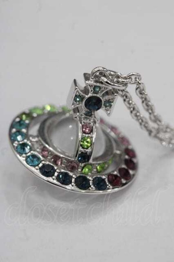 画像4: ヴィヴィアンウエストウッド 中古 / CLARETTA ORBネックレス  シルバー  I-25-11-19-016-ac-HD-ZI (4)