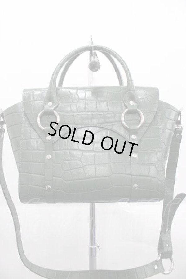 画像2: ヴィヴィアンウエストウッド 中古 / BETTYクロコハンドバッグ  グリーン  I-25-11-19-018-ba-HD-ZI (2)