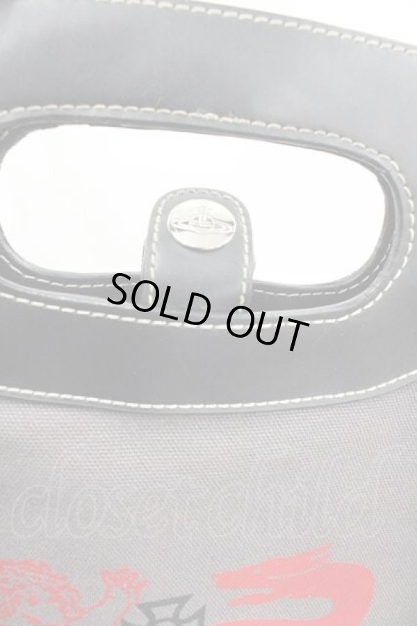 画像4: ヴィヴィアンウエストウッド 中古 / サティアクラッチバッグ  グレー  I-25-11-19-020-ba-HD-ZI (4)