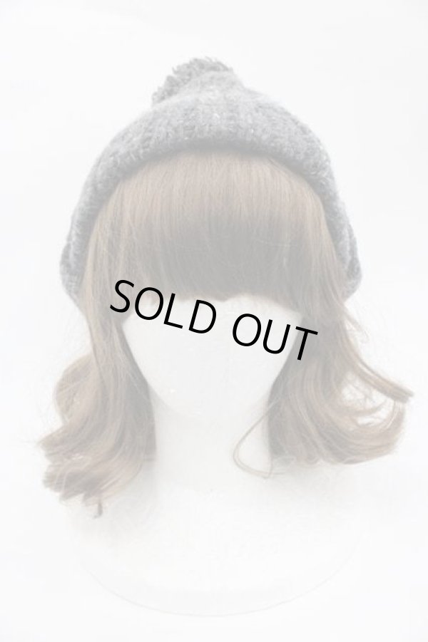 画像2: ヴィヴィアンウエストウッド 中古 / 2wayボンボン付キニット帽  グレー  I-25-11-19-021-ha-HD-ZI (2)