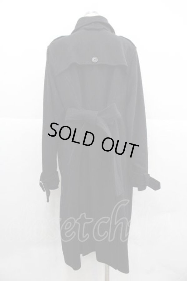 画像2: ヴィヴィアンウエストウッド 中古 / ベルトデザインロングコート UK12/US8 黒  I-25-12-10-025-co-HD-ZI (2)