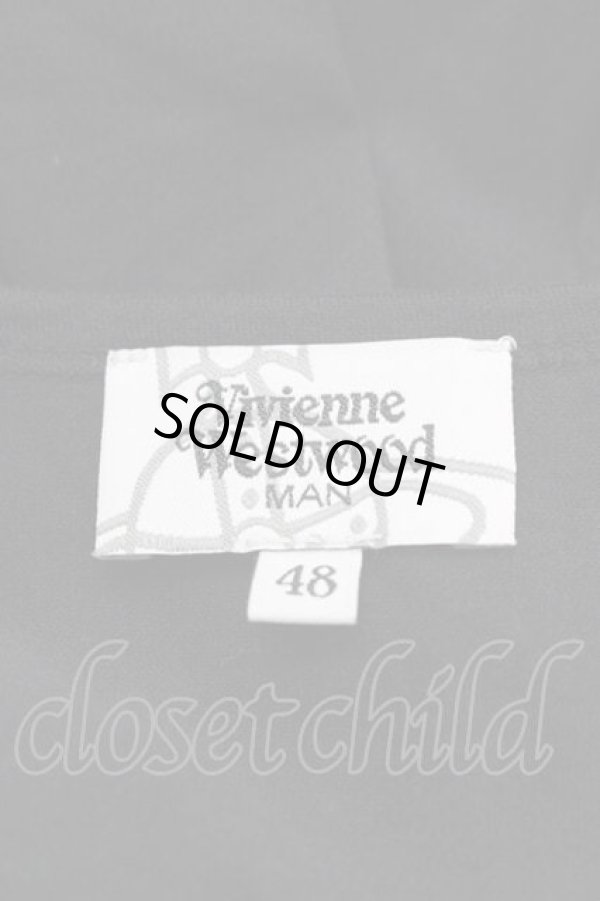 画像4: ヴィヴィアンウエストウッド MAN 中古 / /ハニービーカーブシェイプ半袖Tシャツ 48 黒Ｘイエロー  I-25-12-10-003-to-HD-ZI (4)