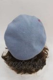 画像3: ヴィヴィアンウエストウッド 中古 / グラフィティオーブ刺繍ベレー帽  サックス  I-25-12-10-036-gd-HD-ZI (3)