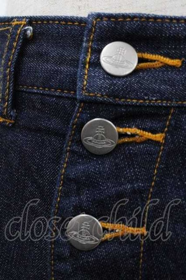 画像4: ヴィヴィアンウエストウッド MAN 中古 / ナナメラインデニムパンツ 46 青デニム  I-25-12-10-004-pa-HD-ZI (4)