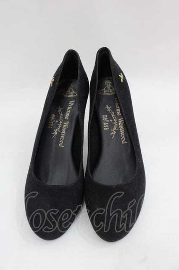 画像2: ヴィヴィアンウエストウッド×Melissa 中古 / /オーブモチーフヒールパンプス 23.5CM 黒  I-25-12-10-039-sh-HD-ZI (2)