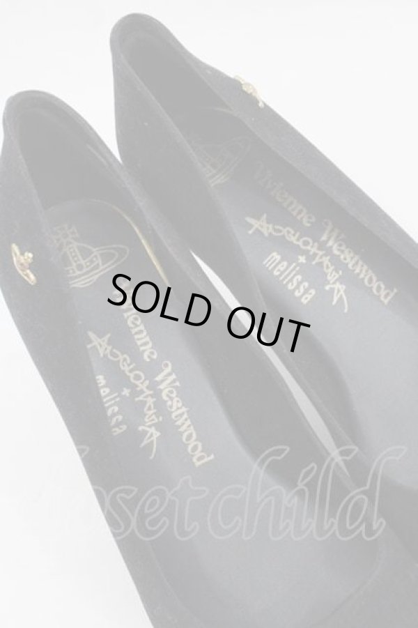 画像5: ヴィヴィアンウエストウッド×Melissa 中古 / /オーブモチーフヒールパンプス 23.5CM 黒  I-25-12-10-039-sh-HD-ZI (5)